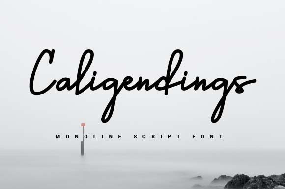 Caligendings: A Neat Handwritten Font for Romantic Design