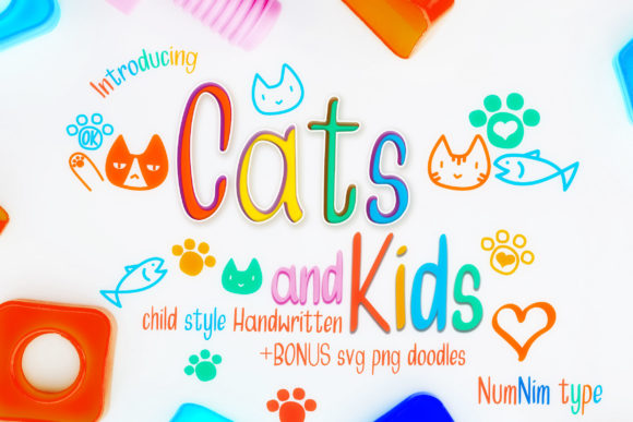 Cats and Kids: A Handwritten Font Full of Joy