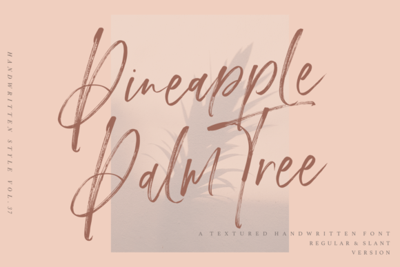 Pineapple Palm Tree: Flowing Handwritten Elegance