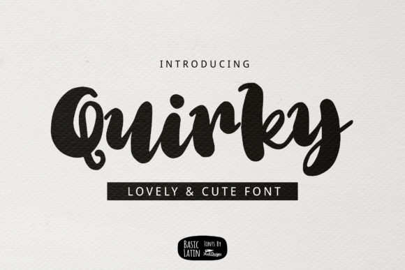 Quirky: A Bold Handwritten Font with Flowing Character