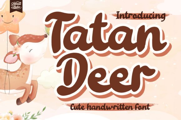 Tatan Deer Font: Cute Handwritten Style for Any Design